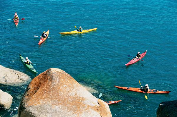 Canoes on Granite Island: a great place to visit in Victor Harbor. Image &copy Fleurieu Peninsula Tourism; Johnny . This photo sponsored by Government Agencies - City - Municipality - Other Category.